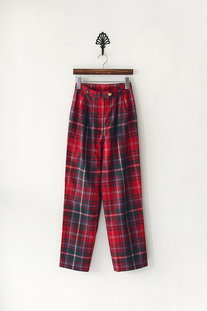 Banana Flyin '| Vintage | Red Plaid Pants - Women's Pants - Other Materials 