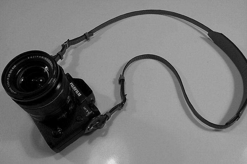isni [camera strap]simple & safety design/chocolate gray - กล้อง - หนังแท้ สีเทา