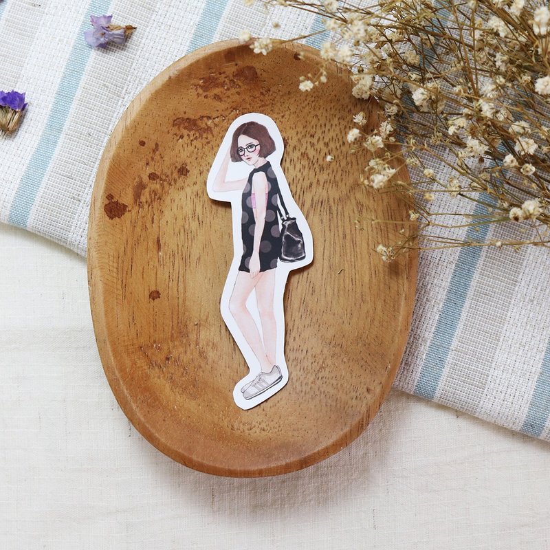 single sticker - dot dress - สติกเกอร์ - กระดาษ 