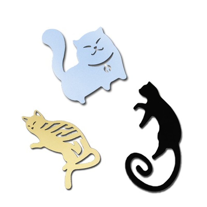 [Desk + 1] babes Meow bookmark - Three enrollment - Bookmarks - Other Metals Multicolor
