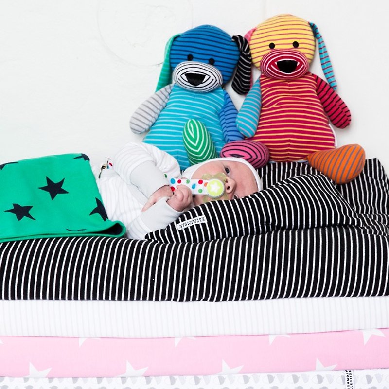 [Nordic children's clothing] Swedish organic cotton baby newborn four seasons quilt stars with gift box packaging - ผ้าปูที่นอน - ผ้าฝ้าย/ผ้าลินิน สีเขียว