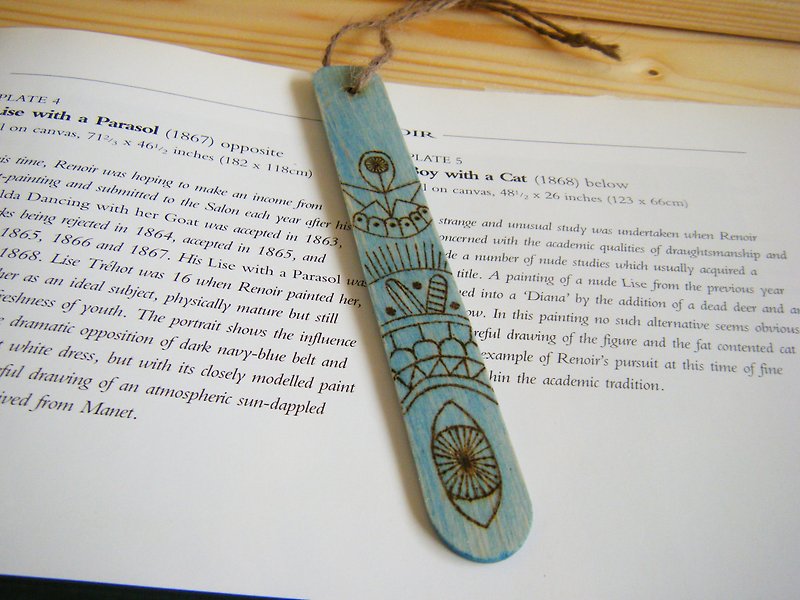 Word ink suspend bookmark - Hope Eye - Bookmarks - Wood Blue