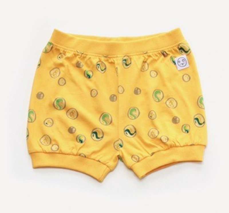 2015 spring and summer indikidual yellow marble print shorts - อื่นๆ - ผ้าฝ้าย/ผ้าลินิน สีเหลือง