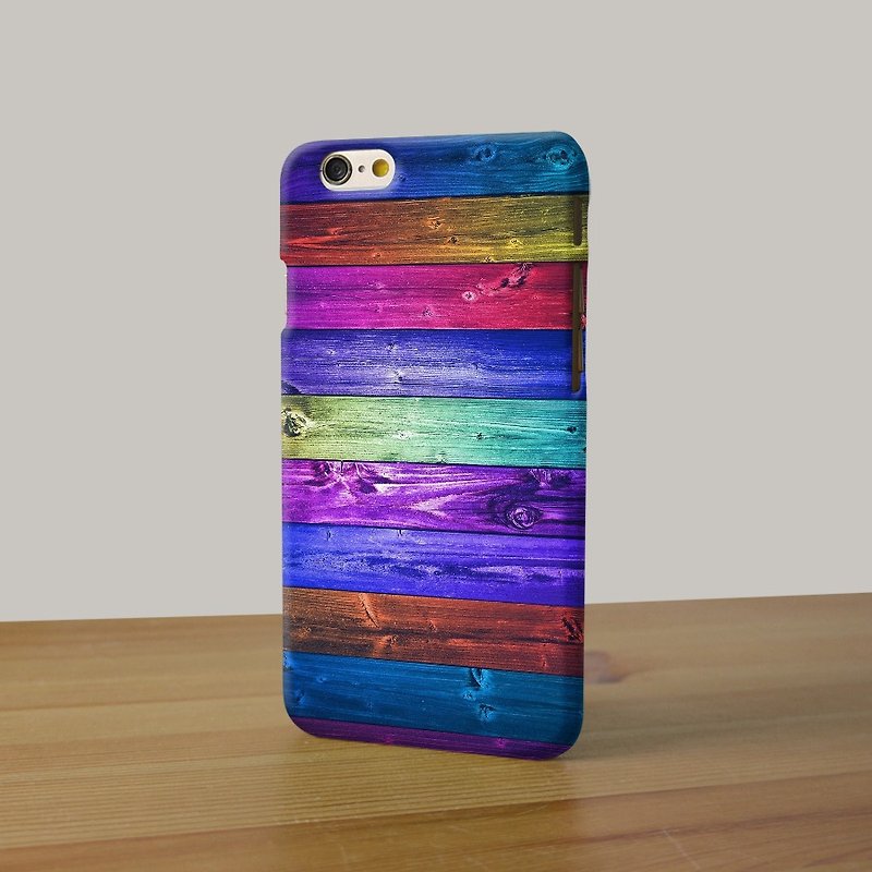 Print Wood Rainbow 3D Full Wrap Phone Case, available for  iPhone 7, iPhone 7 Plus, iPhone 6s, iPhone 6s Plus, iPhone 5/5s, iPhone 5c, iPhone 4/4s, Samsung Galaxy S7, S7 Edge, S6 Edge Plus, S6, S6 Edge, S5 S4 S3  Samsung Galaxy Note 5, Note 4, Note 3,  Not - Phone Cases - Plastic Multicolor