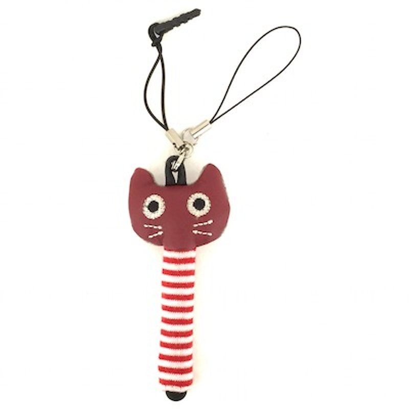 Noafamily, Noah Mobile Phone Strap Stylus_R (J418-R) - Charms - Genuine Leather Multicolor