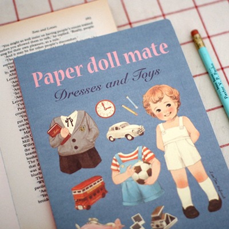 South Korea [Afrocat] papaerdoll line notebook <Tom> retro doll note diary note book - Notebooks & Journals - Paper 