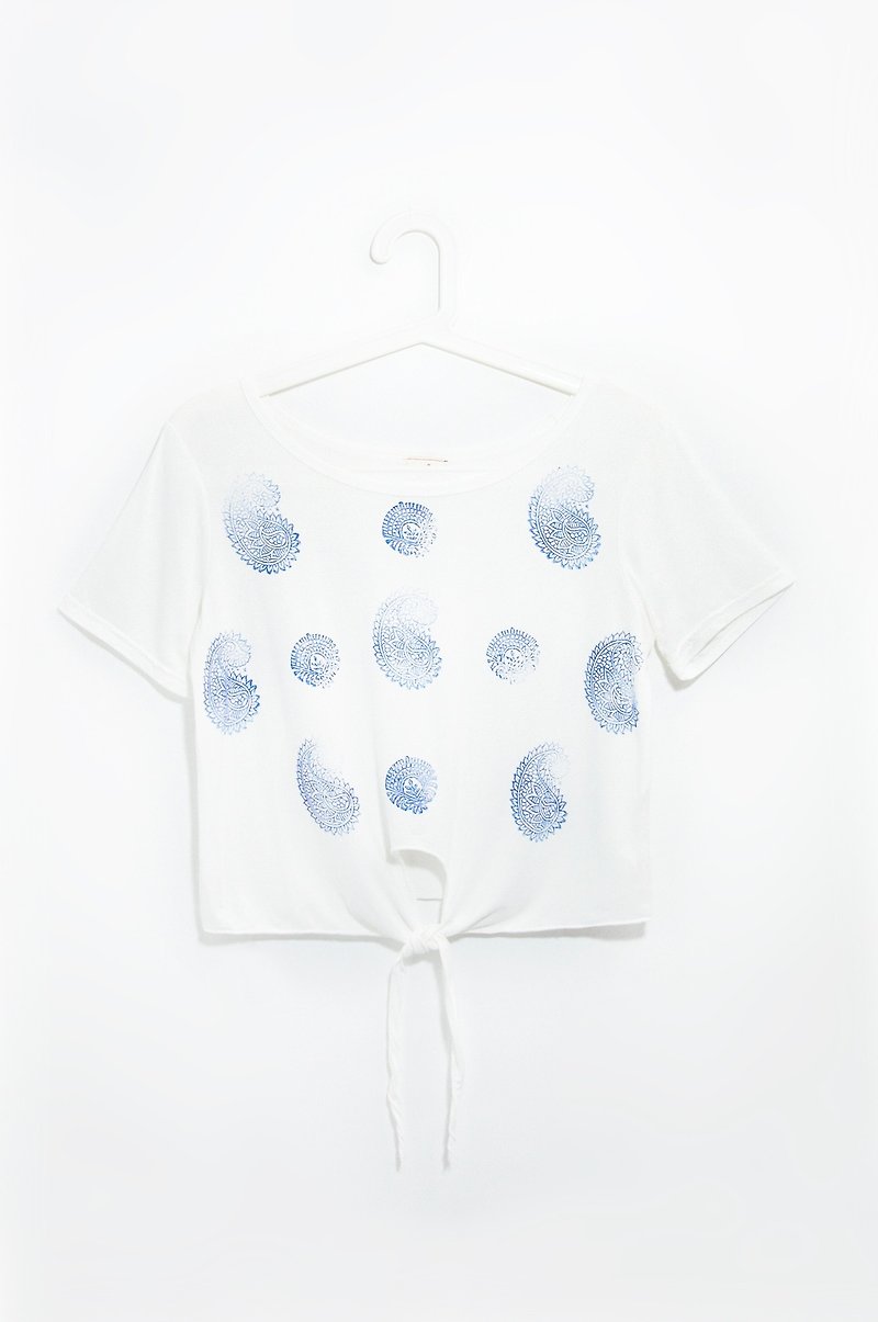 女性モーダル冷感ストラップTシャツ/ Tシャツデザイン - 森林局 - トップス - その他の素材 ホワイト