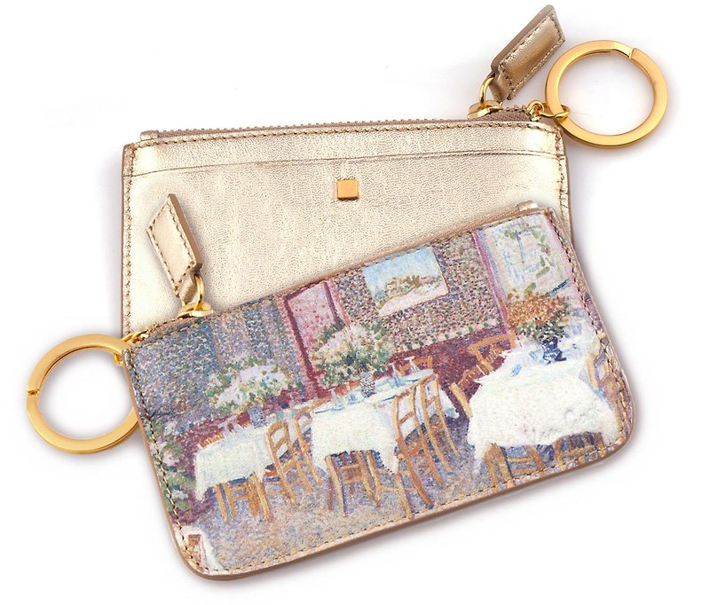Van Gogh fashion purse - Restaurant inside - กระเป๋าใส่เหรียญ - หนังแท้ หลากหลายสี
