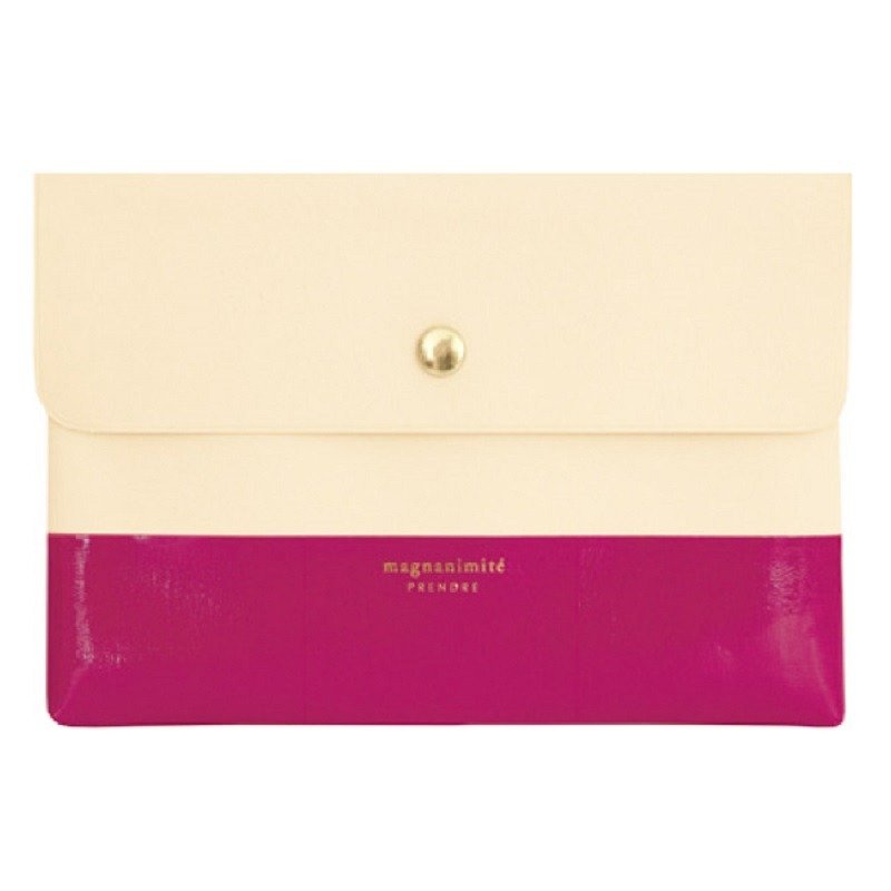 日本【LABCLIP】Prendre 系列 File case 收納袋 (扣式) 粉紅色 - 化妝袋/收納袋 - 塑膠 粉紅色