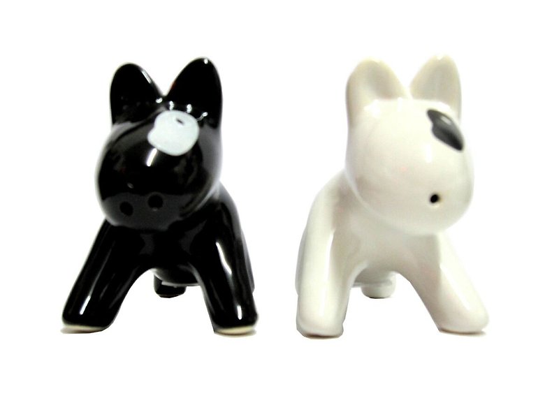 pt, Salt & amp; pepper set, Cat / Terrier silly dog ​​/ cat noble bottle table - ขวดใส่เครื่องปรุง - วัสดุอื่นๆ สีดำ
