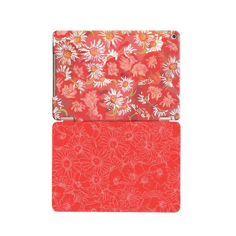Reversal GO- Year POP series - Monroe] [Flowers "iPad / iPad Air" Crystal Case + Smart Cover (magnetic pole) - Tablet & Laptop Cases - Plastic Red
