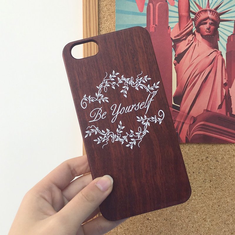 Be Yourself Real Wood iPhone Case for iPhone 6/6S, iPhone 6/6S Plus, - อื่นๆ - ไม้ 