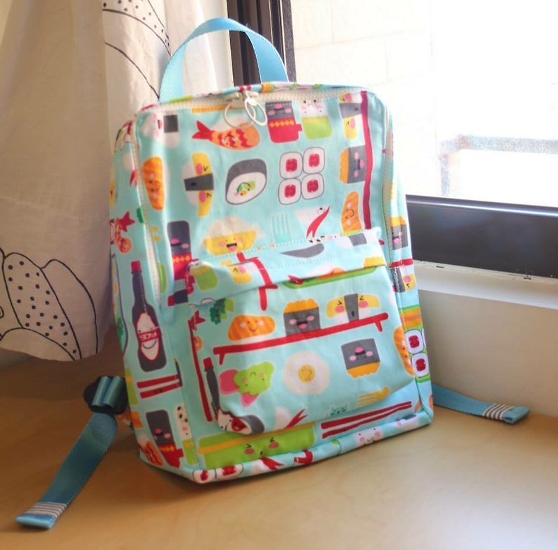 Kids Fun outing with me - sushi children backpack - Messenger Bags & Sling Bags - Cotton & Hemp Multicolor