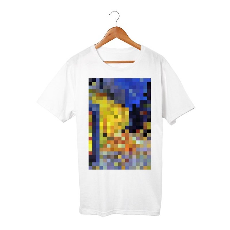 Mosaic T-shirt - เสื้อฮู้ด - ผ้าฝ้าย/ผ้าลินิน ขาว