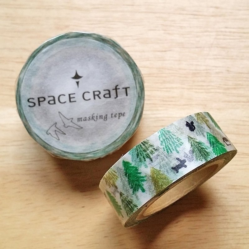 日本 Space Craft 和紙膠帶【樹 (SC-MK-005)】 - マスキングテープ - その他の素材 グリーン