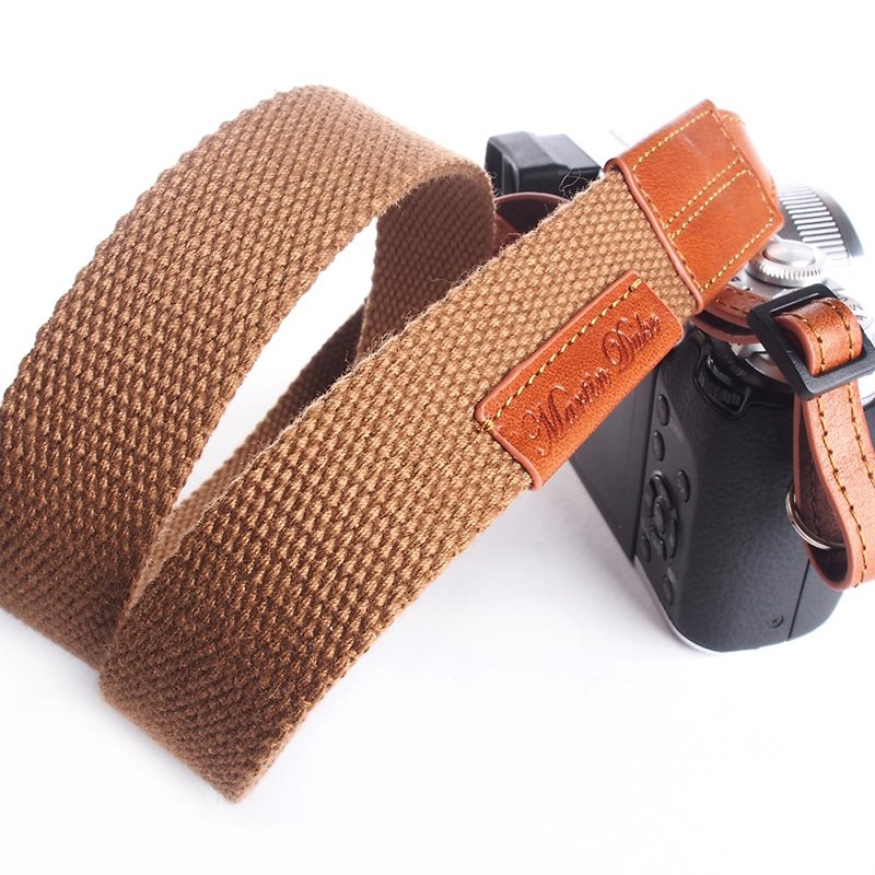 TELA webbing leather neck strap - Camera Straps & Stands - Genuine Leather Multicolor