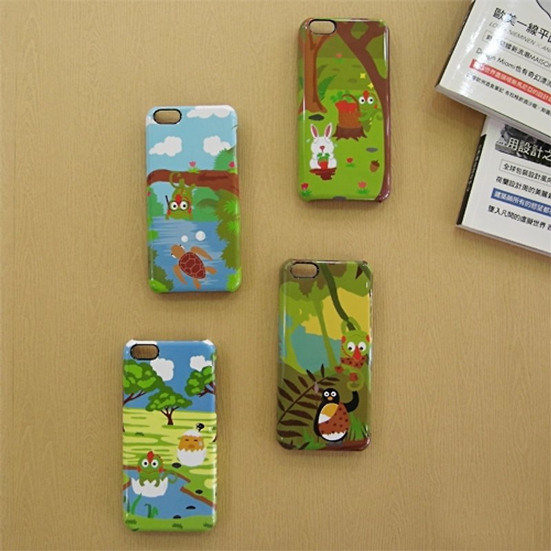 Kalo 卡樂創意 iPhone 5C童話彩繪風格保護殼-冒險旅程 - 手機殼/手機套 - 塑膠 綠色