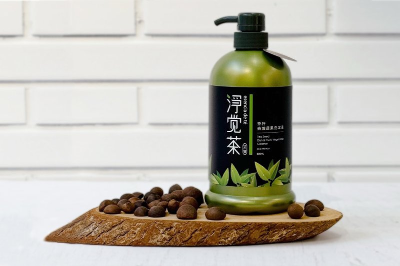 Mommy's Good Helper Chabao Jingjue Tea Seed Bowl and Vegetable Cleaning Liquid 800ML - อื่นๆ - พืช/ดอกไม้ สีเขียว