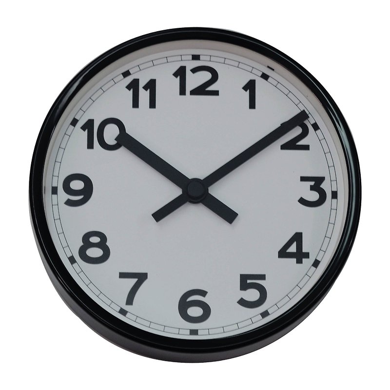 Mesa-Aisle Wall Clock Alarm Mute in Western Europe - นาฬิกา - โลหะ สีดำ