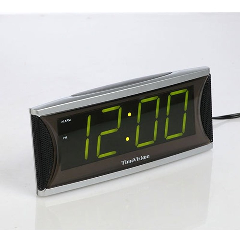 [Time Vision] Loud large electronic clock (green words) - นาฬิกา - พลาสติก สีเขียว