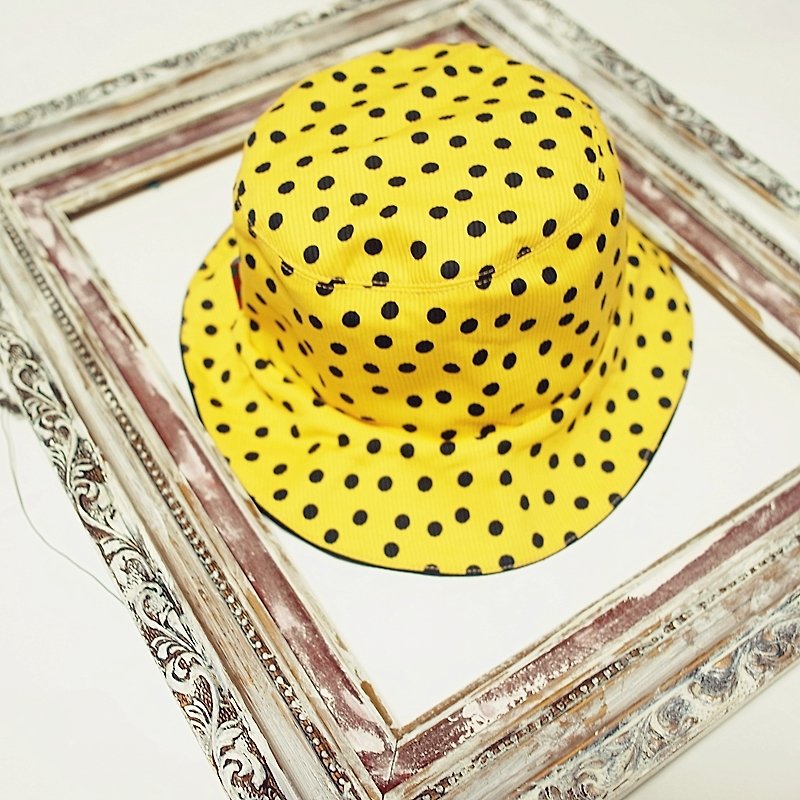 A MERRY HEART ♥ small pumpkins dot hat - หมวก - วัสดุอื่นๆ สีเหลือง