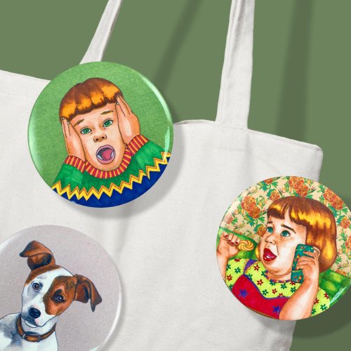 PIN IT! - large rounded pin ( 55 designs)