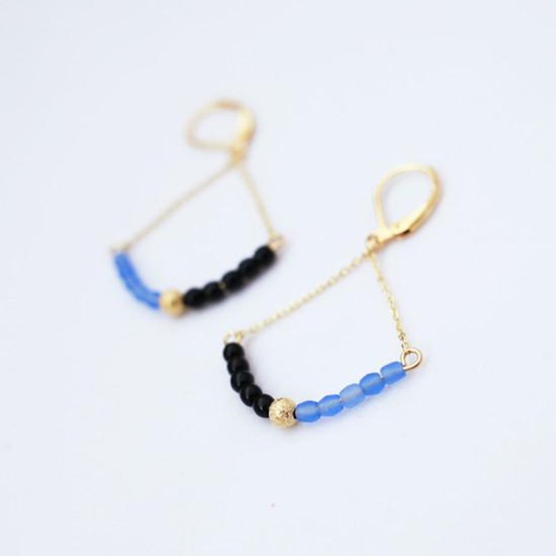 Piercing and earrings leo 'color' [Blue] - Earrings & Clip-ons - Other Materials Blue