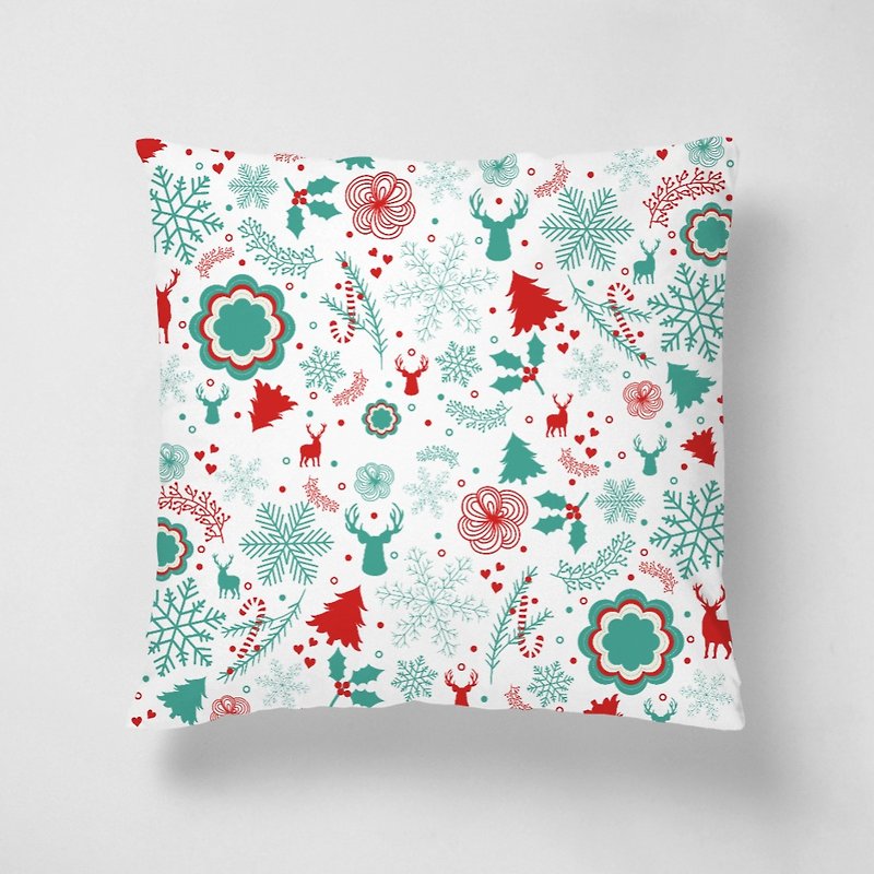 X'mas | 40*40cm Short Velvet Throw Pillow Christmas - Pillows & Cushions - Other Materials White