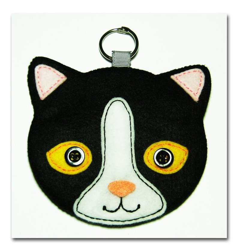 貓咪卡套-005 - 證件套/卡套 - 其他材質 黑色