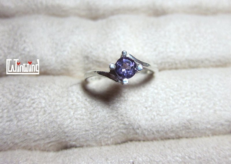 The origin of the heart-natural purple crystal diamond - แหวนทั่วไป - เครื่องเพชรพลอย สีม่วง