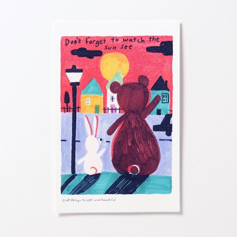 Sunset Postcard - Cards & Postcards - Paper Multicolor