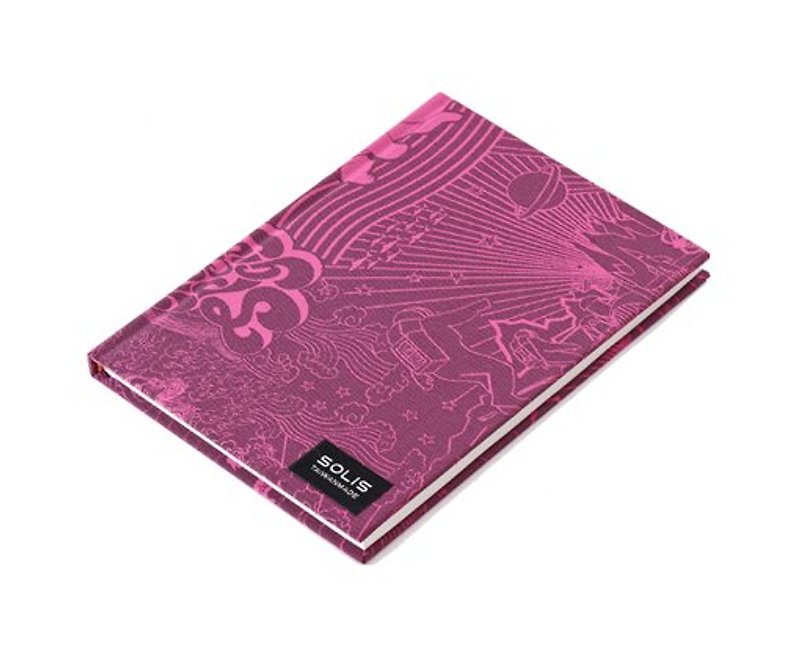 SOLIS [ 緹花塗鴉系列 ] 粉紅色布面空白書 - 筆記簿/手帳 - 紙 粉紅色