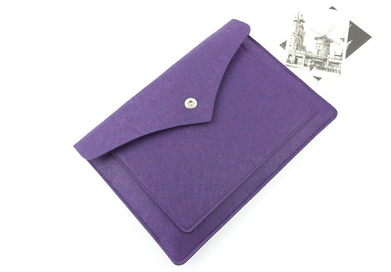 Original Pure Handmade Purple Felt Apple Computer Case Felt Set MacBook Pro 13 "Laptop Bag Computer Case MacBook Pro 13.3 (Customizable) - ZMY058PU13P - Tablet & Laptop Cases - Other Materials Purple