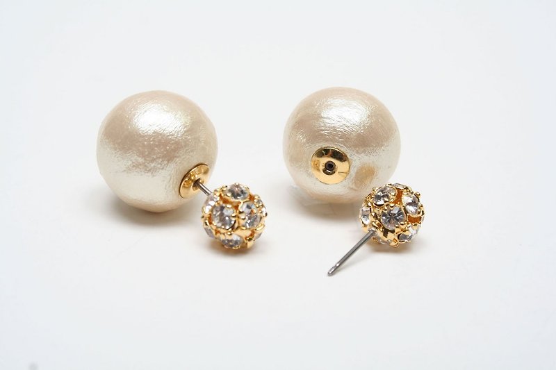 [JewCas] Backcatch earrings / JC2093 - Earrings & Clip-ons - Other Metals Gold