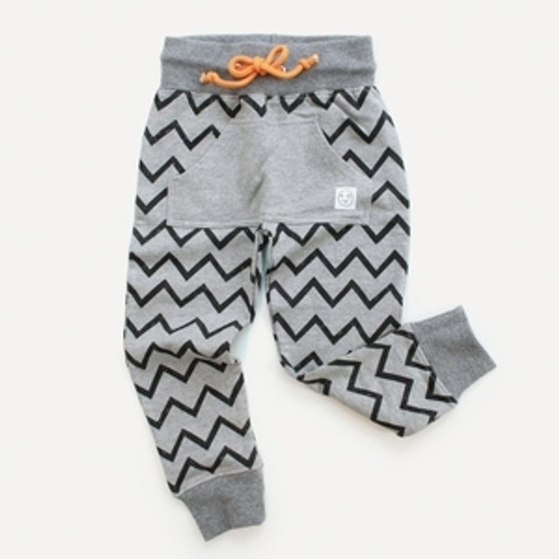 2014 spring and summer indikidual wave pattern casual pants / zig zag jogger - Other - Cotton & Hemp Gray