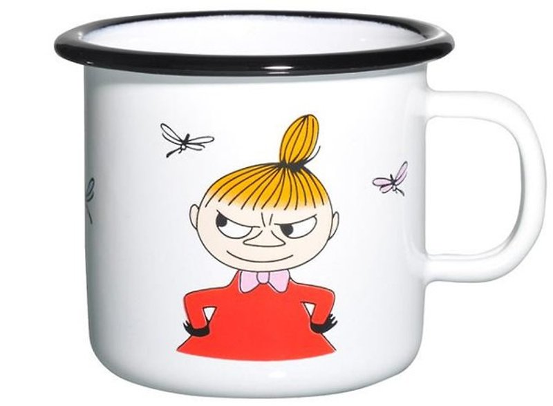 Lulu meters enamel mug Moomin Finland 3.7 dl (Little hips) Valentine's Day gift birthday gift exchange gifts - Mugs - Paper White