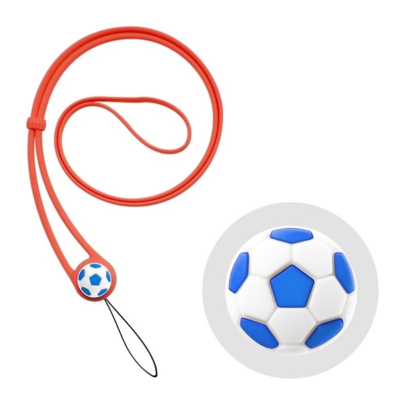 Charm Lanyard stretch neck lanyard - Football - Cameras - Silicone Red