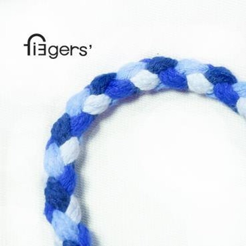 13 fingers' / fun music / hand and foot chain - Bracelets - Cotton & Hemp Blue
