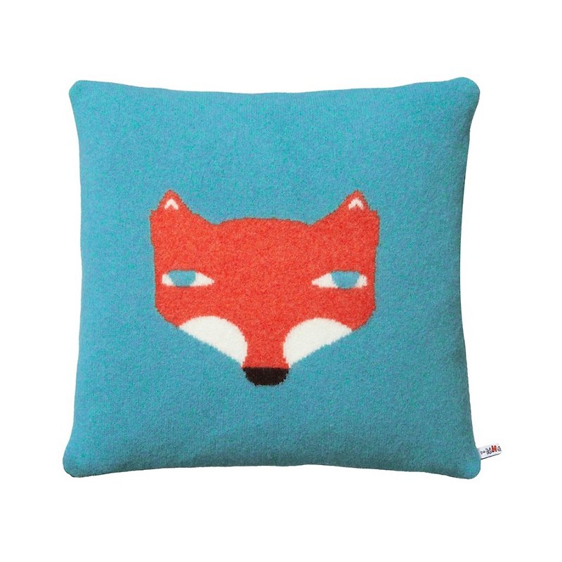 Fox Pure Wool Pillow | Donna Wilson - Pillows & Cushions - Wool Blue