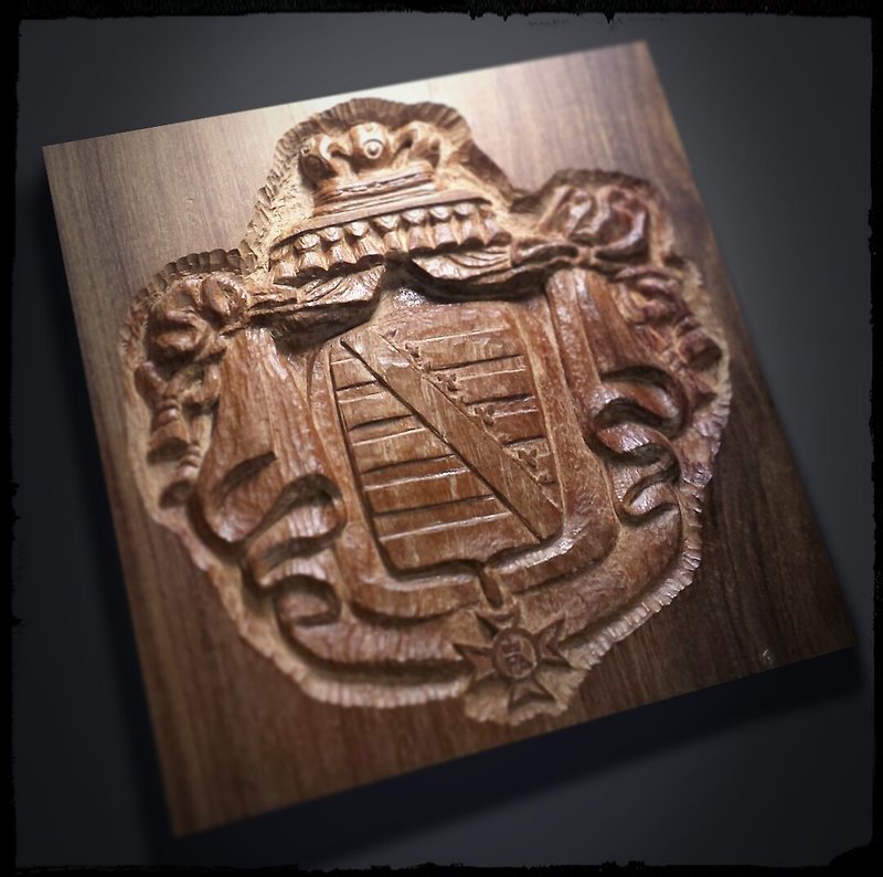 10 inch emblem embossed - Wood, Bamboo & Paper - Wood 