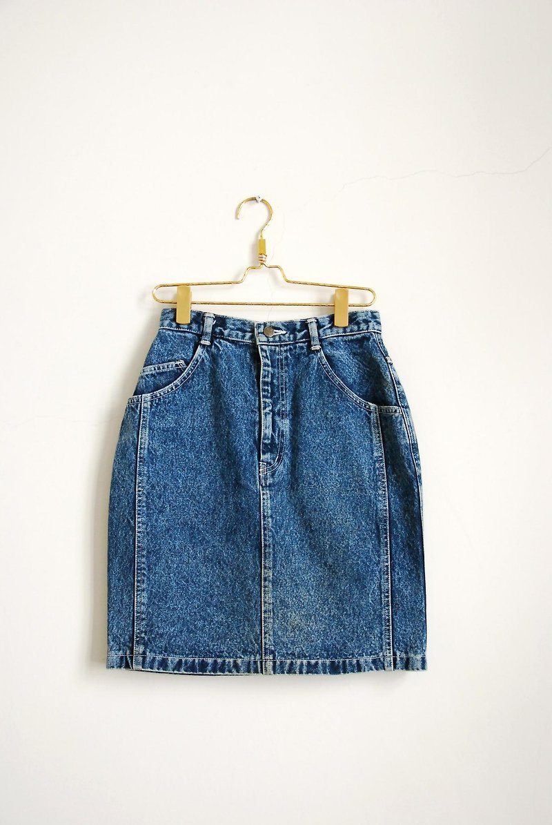 Vintage denim skirt - กระโปรง - วัสดุอื่นๆ 