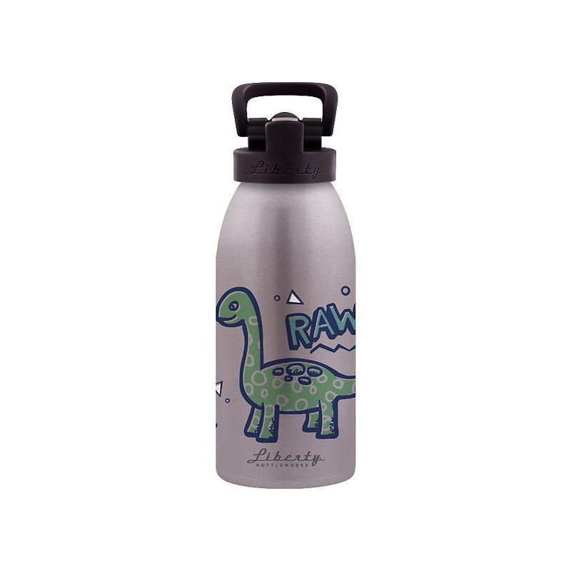 Liberty aluminum cups -470ml- environmental movement fear fear dinosaur / single size - กระติกน้ำ - โลหะ สีเทา