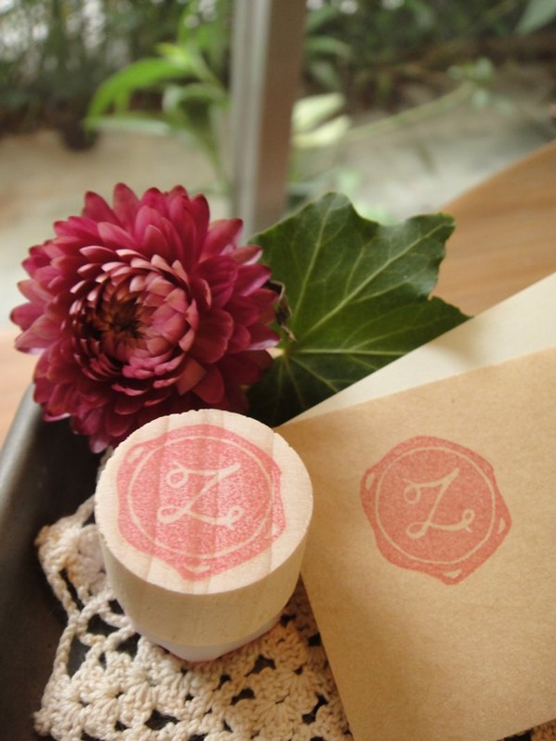 Hand-made rubber stamp- Wax seal stamp (No. 1 Z) - Other - Other Materials Red