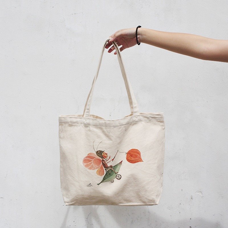 Tote bag-Flower Bell - กระเป๋าแมสเซนเจอร์ - วัสดุอื่นๆ 