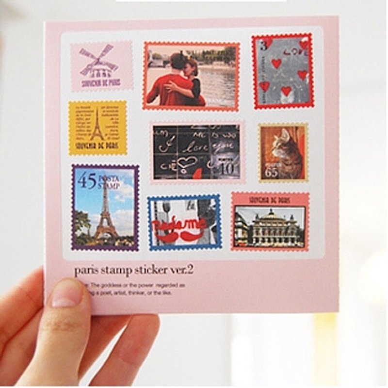 Dessin x 7321 Design- stamp sticker set V2- Paris, 7321-69865 - สติกเกอร์ - กระดาษ หลากหลายสี