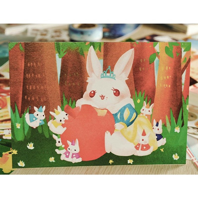 Bunny tale - Snow white * Postcard - Cards & Postcards - Paper Multicolor