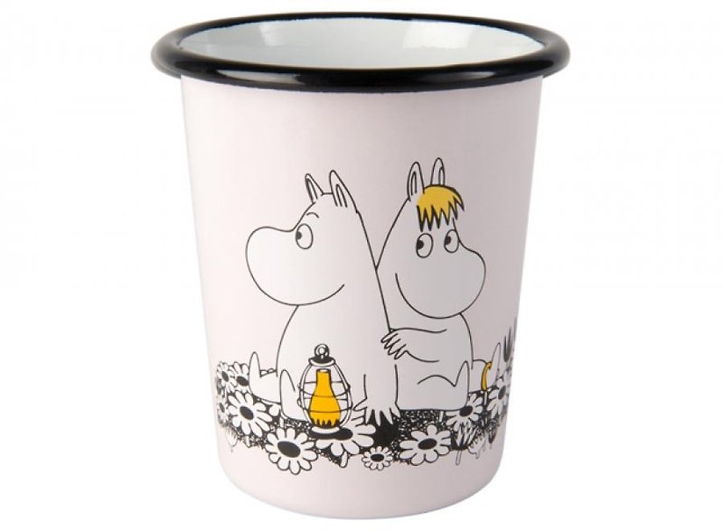 Moomin芬蘭嚕嚕米琺瑯水杯4dl (粉紅色) 情人節禮物 生日禮物 交換禮物 - 咖啡杯 - 琺瑯 粉紅色