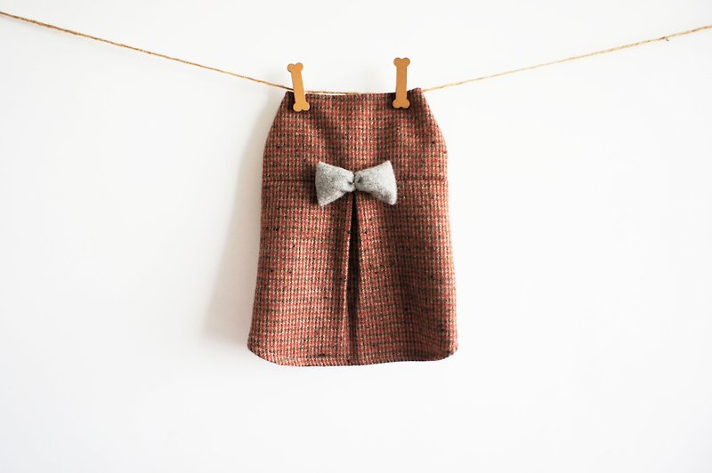 Handmade limited edition. Temperament full hair buckle pet clothes 2S SML - Clothing & Accessories - Cotton & Hemp Brown
