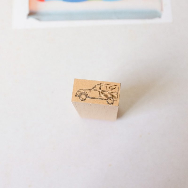 | Seal | No. 043 Citroen Citroen 2CV Van - Stamps & Stamp Pads - Wood 