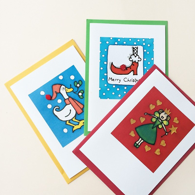 英国手作りクリスマスの小さなアイ カード | シェリー フェイ ラジェイ - カード・はがき - 紙 多色